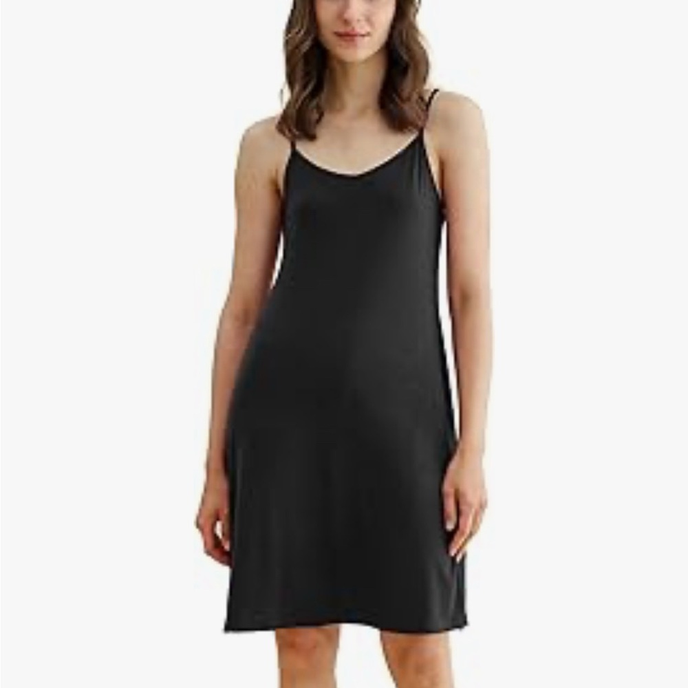 Latuza Black Slip Sleep Dress Nightgown